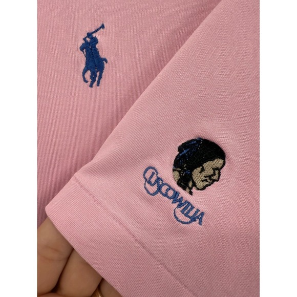 Ralph Lauren Polo Golf Mens XL Pink Performance Polo Shirt Cuscowilla Golf GA - Picture 3 of 7